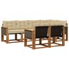vidaXL Conjunto de sof&aacute;s de exterior con coj&iacute;n 7 pcs Natural y Beige