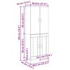vidaXL Alacena Roble artesanal 69,5 x 34 x 180 cm Madera contrachapada