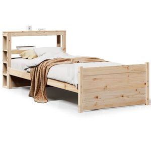 vidaXL Estructura de cama con cabecero madera maciza pino 90x190 cm