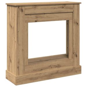 vidaXL Borde de chimenea madera ingenier&iacute;a roble artisan 90x30x90 cm