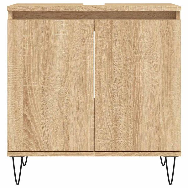 vidaXL Armario de baño madera de ingeniería roble Sonoma 58x33x60 cm
