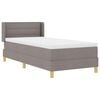 vidaXL Cama tipo Box Spring con colch&oacute;n Taup&eacute; 200 x 100 cm Poli&eacute;ster
