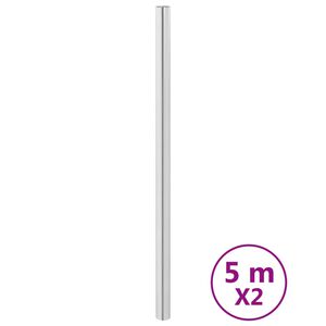 vidaXL Pegatinas de mueble autoadhesivas PET plateado 90x500 cm