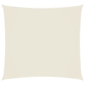 vidaXL Toldo de vela cuadrado tela Oxford color crema 2,5x2,5 m