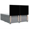 vidaXL Cama box spring con colch&oacute;n tela gris claro 180x200 cm
