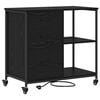 vidaXL Gabinete con Estaci&oacute;n de Carga 76 x 41 x 72 cm Roble Negro