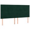 vidaXL Cama box spring con colch&oacute;n terciopelo verde oscuro 180x200 cm