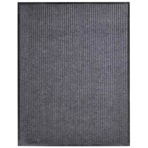 vidaXL Felpudo gris 117x220 cm PVC
