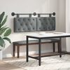 vidaXL Cabecera Colgante Gris oscuro 130 x 55 x 7 cm tela
