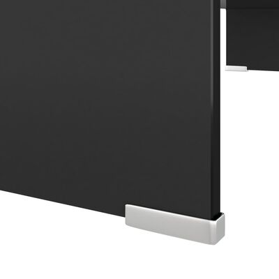 vidaXL Soporte para TV/Elevador monitor cristal negro 80x30x13 cm