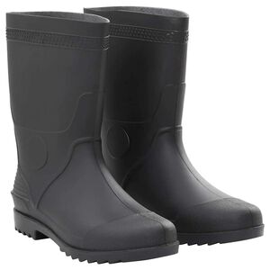 vidaXL Botas de agua negro n&uacute;mero 45 PVC