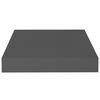 vidaXL Estante flotante de pared 2 uds MDF gris brillo 23x23,5x3,8 cm