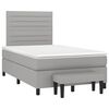 vidaXL Cama box spring con colch&oacute;n tela gris claro 120x190 cm