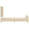 vidaXL Estructura de cama con cabecera Crema 140 x 200 cm tela