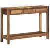 vidaXL Mesa Consola Marrón 107 x 33 x 76 cm Madera maciza recuperada