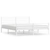 vidaXL Estructura cama sin colch&oacute;n con estribo metal blanco 200x200 cm