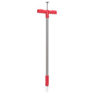 vidaXL Eliminador de malas hierbas acero recubierto rojo gris 93,5 cm