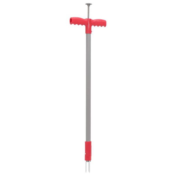vidaXL Eliminador de malas hierbas acero recubierto rojo gris 93,5 cm