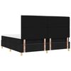 vidaXL Cama tipo Box Spring con colch&oacute;n Negro 200 x 200 cm tela