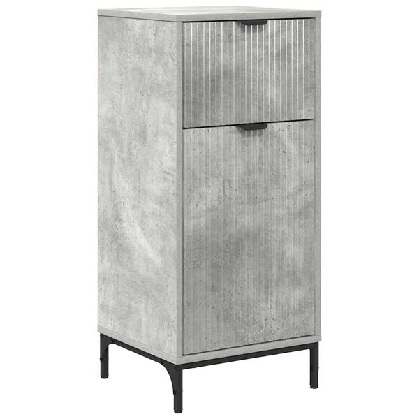 vidaXL Gabinete de Ba&ntilde;o con caj&oacute;n Gris Concreto 39,5 x 36 x 88 cm