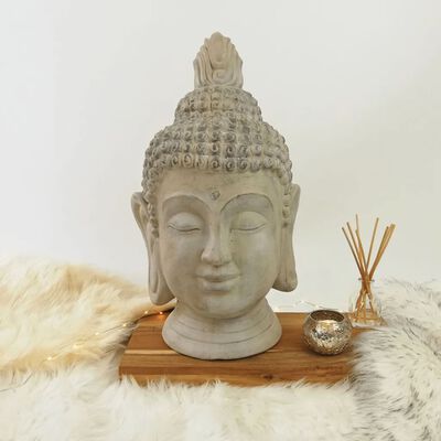 ProGarden Cabeza de Buda decorativa 23x22x45 cm