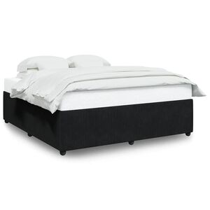 vidaXL Estructura cama sin colch&oacute;n terciopelo negro 200x200 cm