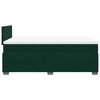 vidaXL Cama box spring con colch&oacute;n terciopelo verde oscuro 120x200 cm