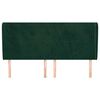 vidaXL Cabecero con orejas de terciopelo verde oscuro 163x23x118/128cm