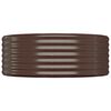 vidaXL Jardinera arriate acero galvanizado marr&oacute;n 322x100x36cm