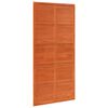 vidaXL Puerta Corrediza Marr&oacute;n cera 100 x 208 cm Madera de Pino Maciza