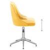 vidaXL Silla de comedor giratoria de terciopelo amarillo
