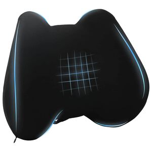 vidaXL Almohada lumbar Negro Espuma Viscoel&aacute;stica 40 x 32 x 13 cm