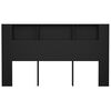 vidaXL Mueble cabecero negro 180x18,5x104,5 cm