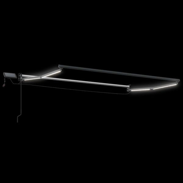 vidaXL Toldo manual retr&aacute;ctil con LEDs 3 x 2,5 m