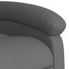 vidaXL Sill&oacute;n reclinable elevable de tela gris oscuro