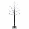 vidaXL &Aacute;rbol de Navidad LED cubierto de nieve Marr&oacute;n 22 x 22 x 120 cm