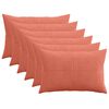 vidaXL Funda de almohada 6 uds. ALMELO Rojo Naranja 30 x 50 cm pana