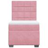 vidaXL Cama box spring con colch&oacute;n terciopelo rosa 80x200 cm