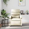 vidaXL Sill&oacute;n reclinable de masaje cuero sint&eacute;tico crema