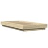 vidaXL Estructura de cama con luces LED madera roble Sonoma 90x200 cm