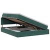 vidaXL Cama con almacenamiento Verde oscuro 140 x 200 cm Terciopelo