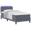 vidaXL Cama Box Spring LED Gris oscuro 100 x 200 cm Terciopelo
