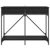 vidaXL Mesa Consola con caj&oacute;n Roble Negro 100 x 39 x 78,5 cm