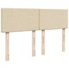 vidaXL Cama box spring con colch&oacute;n tela color crema 160x200 cm