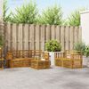vidaXL Juegos de sof&aacute;s 6 pcs Natural Madera de Acacia S&oacute;lida