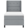 vidaXL Cama tipo Box Spring con colch&oacute;n Gris claro 90 x 200 cm tela