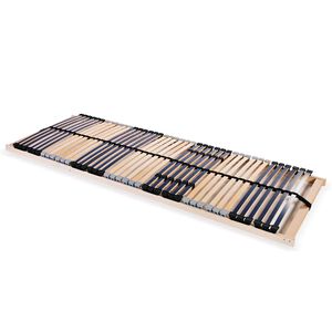 vidaXL Somier de l&aacute;minas sin colch&oacute;n con 42 listones 7 zonas 90x200 cm