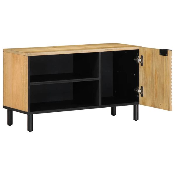vidaXL Mueble de TV madera maciza mango marr&oacute;n 80x31,5x46 cm