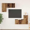 vidaXL Conjunto de mueble de TV 4 pcs Madera envejecida