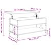 vidaXL Mesa de centro madera ingeniería metal roble humo 100x50x50 cm